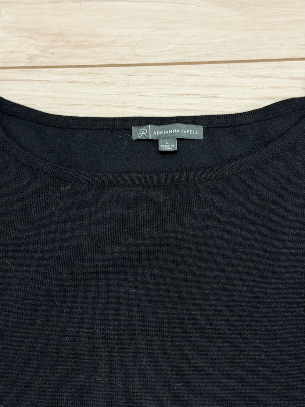 Adrianna Papell Black Sparkling Sequin Long  Sleeve Sweater Size Large - Picture 4 of 10